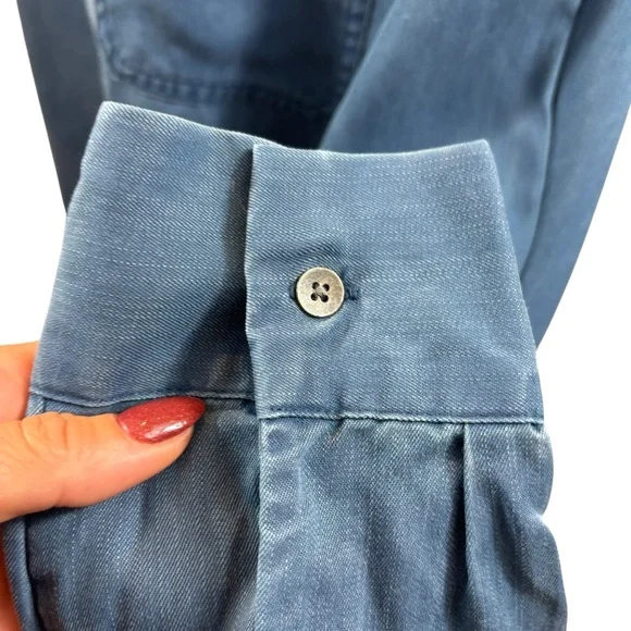 Brand new with Tags Ladies‎ Old Navy Relaxed Tencel® Shirt Blue Size XL - Picture 6 of 15